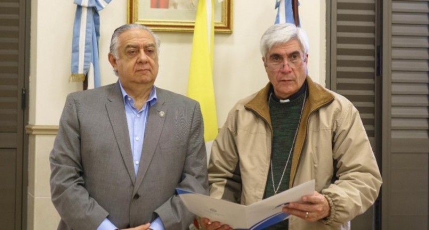 El presidente de Diputados Pedro Cassani se reunió con Monseñor José Adolfo Larregain
