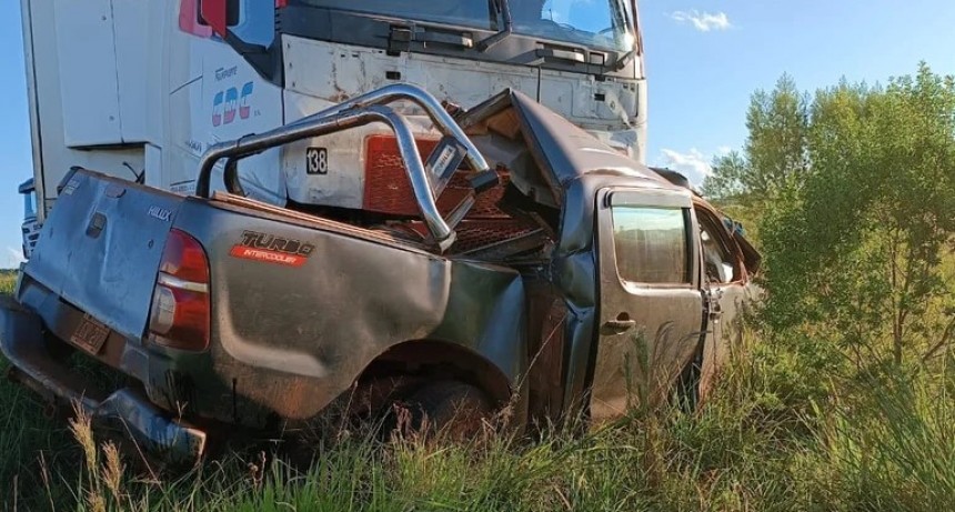 Dos muertos en un choque sobre la ruta 14