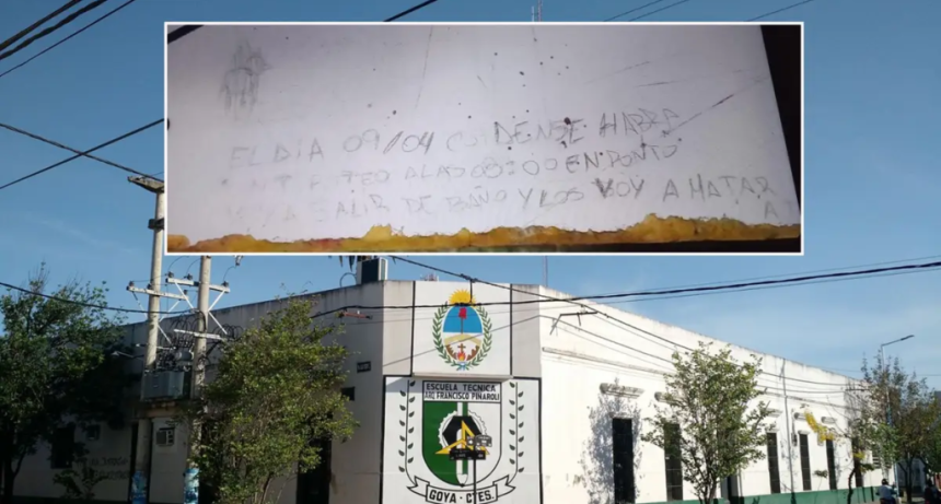 M&aacute;xima tensi&oacute;n en Goya: Amenaza de tiroteo en la escuela Pinaroli