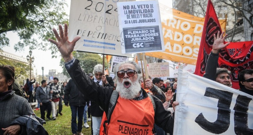 Los jubilados vuelven a marchar el próximo miércoles