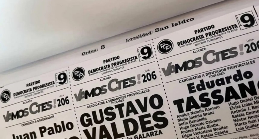 La Junta Electoral de Corrientes ordenó correcciones en boletas de cara a las elecciones del 31 de agosto