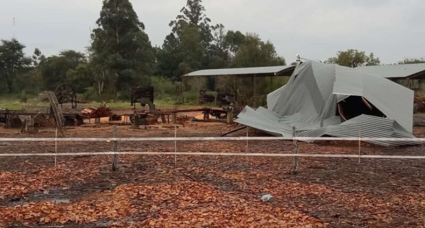 Temporal causó destrozos en una localidad del Interior