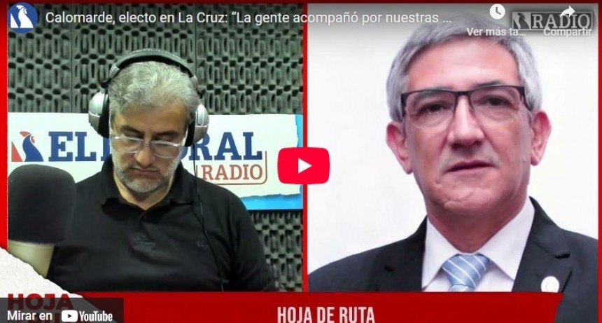 Calomarde, electo en La Cruz: “La gente acompañó por nuestras propuestas realizables